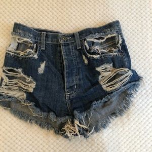 Carmar destroyed denim shorts
